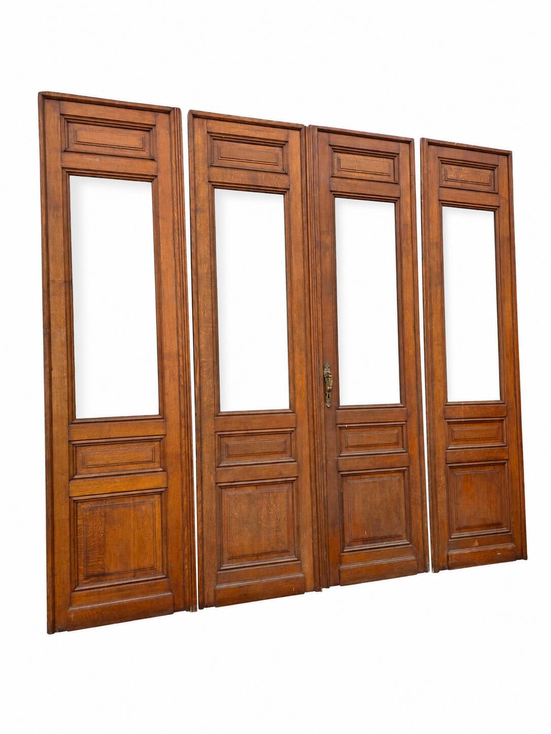 6 solid oak partition doors, 277cm in height (exceptional model)