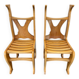 Paire de chaises brutaliste