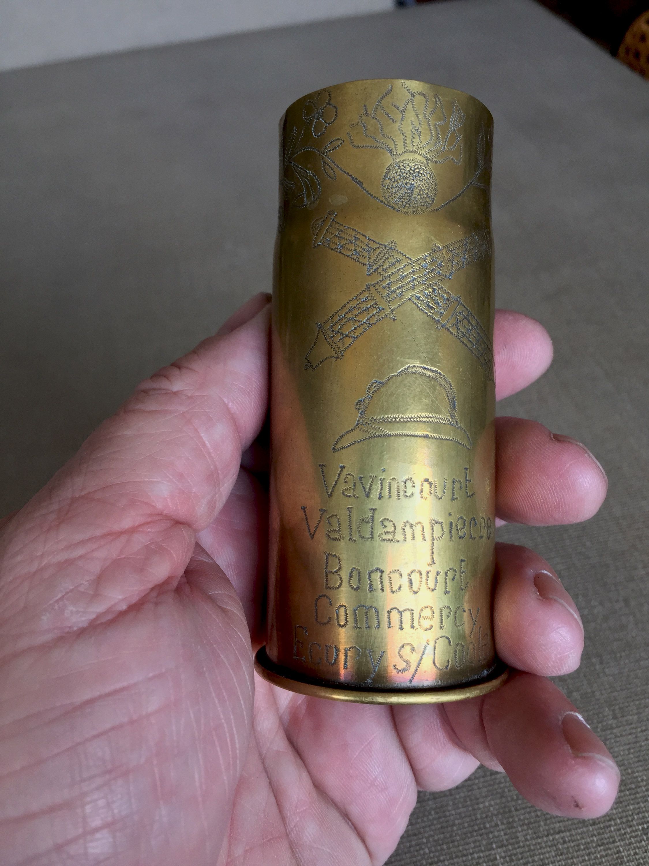Pair of copper shells 1914-1918 Trench Art