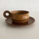 Ensemble de tasses en teck vintage des années 1970