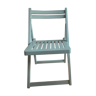 Chaise pliante bois vert d’eau