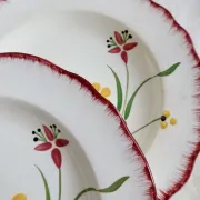 4 vintage deep plates, ironstone Salins model Pierrette