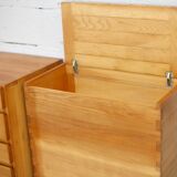 Maison Regain: modular office set. Pine. France, circa 1975