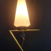 Pair of antique gold wall sconces Arlus 1950s