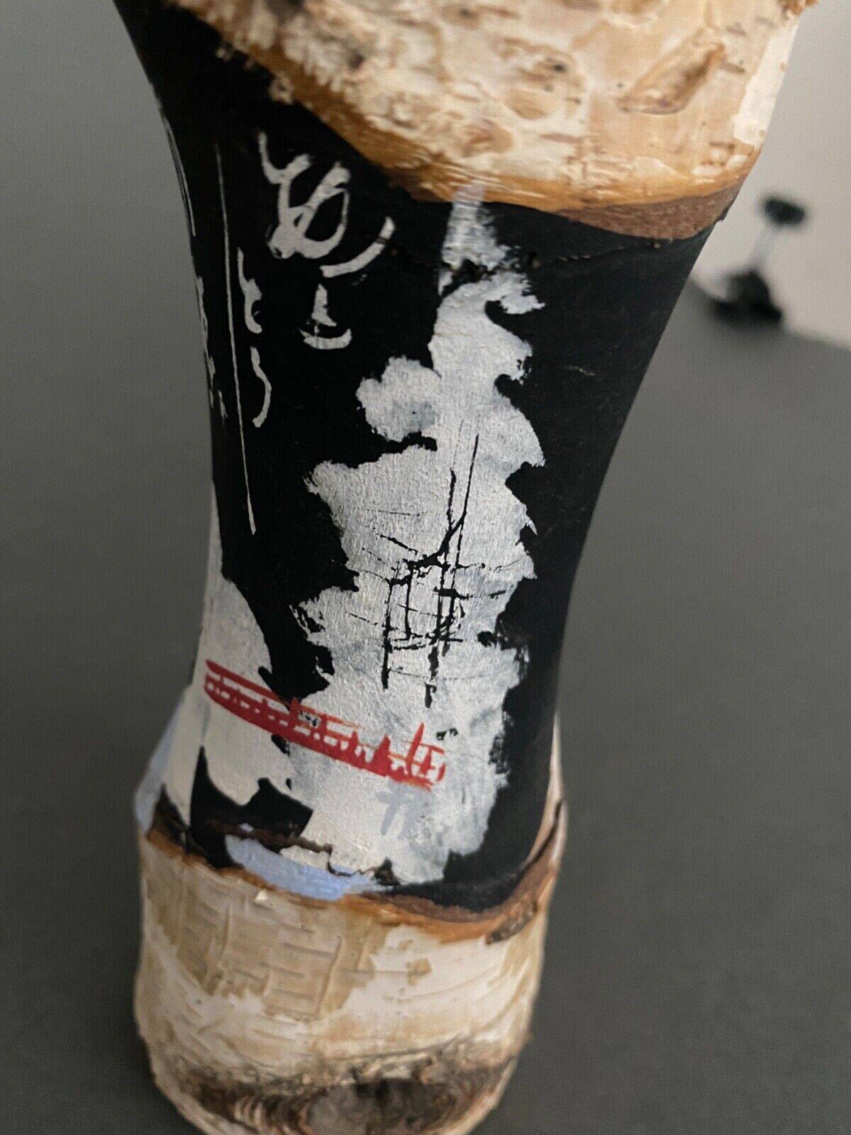 Japanese Kokeshi doll keel shape wood polychrome decoration early twentieth century