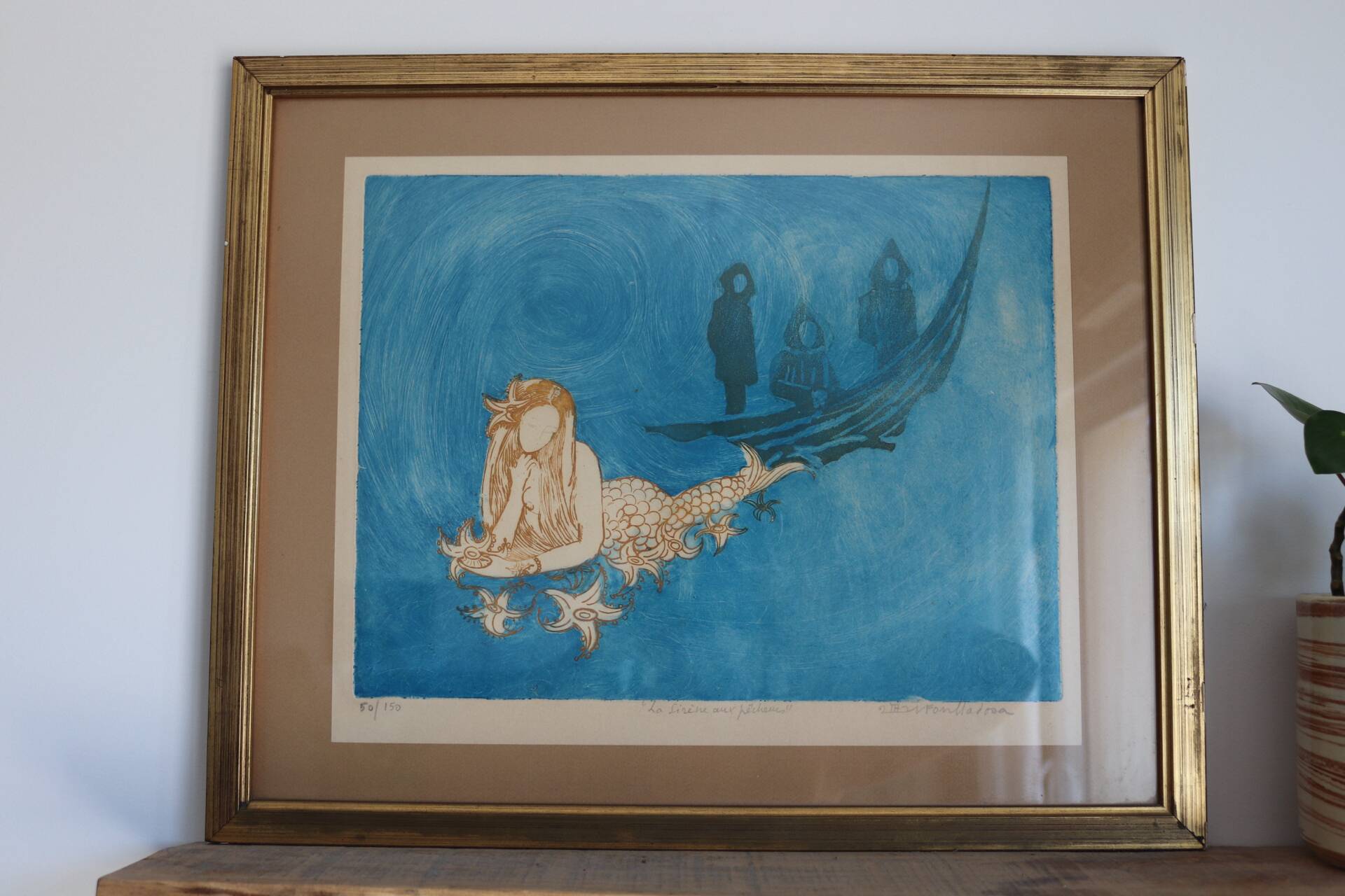 Numbered engraving "The Siren to the Fishermen" – Jean-Henri Fonlla