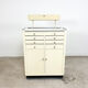 Industrial medical dentist cabinet on wheels Germany 1950s