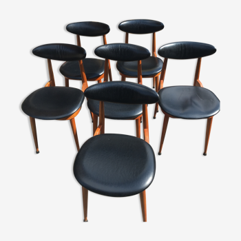 Set of 6 chairs model "Unicorn" Baumann