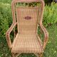 Fauteuil rotin vintage 1960