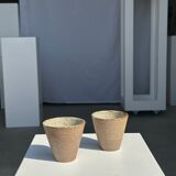 Set of 2 cups Indonesian ceramic (matte brown)