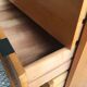 Vintage chest of drawers 1980's blond beech 5 drawers