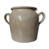 Pot or jug in glazed beige sandstone