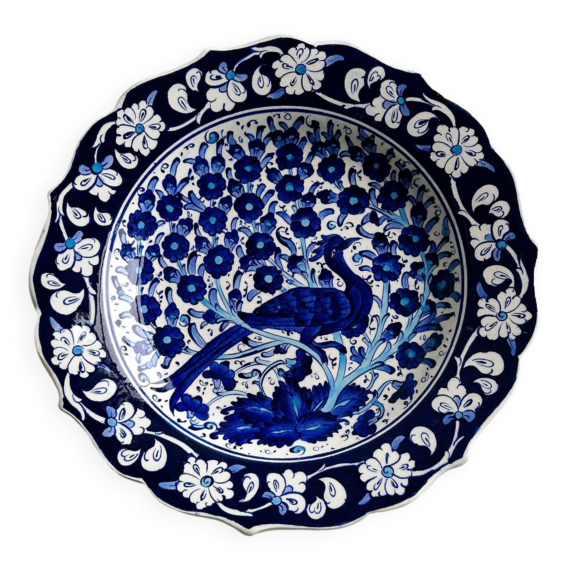 Blue ceramic plate