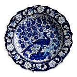 Blue ceramic plate