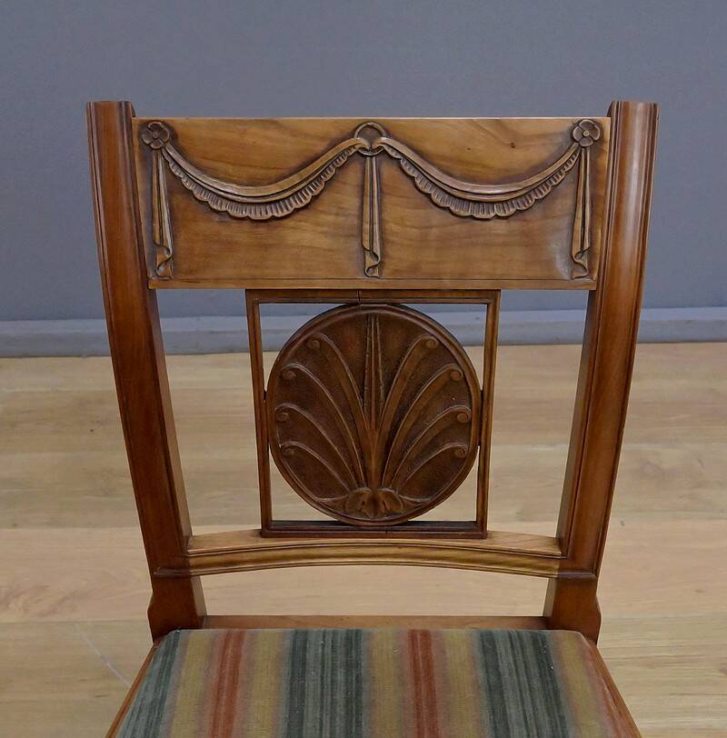 Set of 12 Provençal Chairs in Cherry Wood – Mid 20th Century