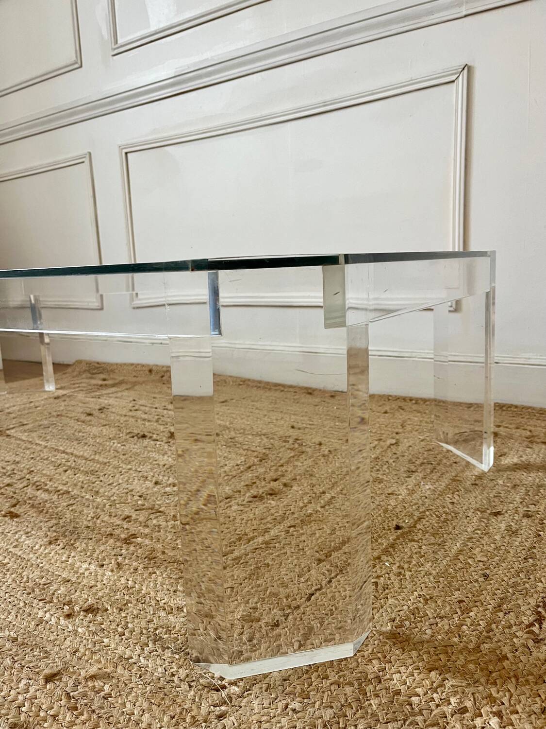 David Lange Plexiglass coffee table