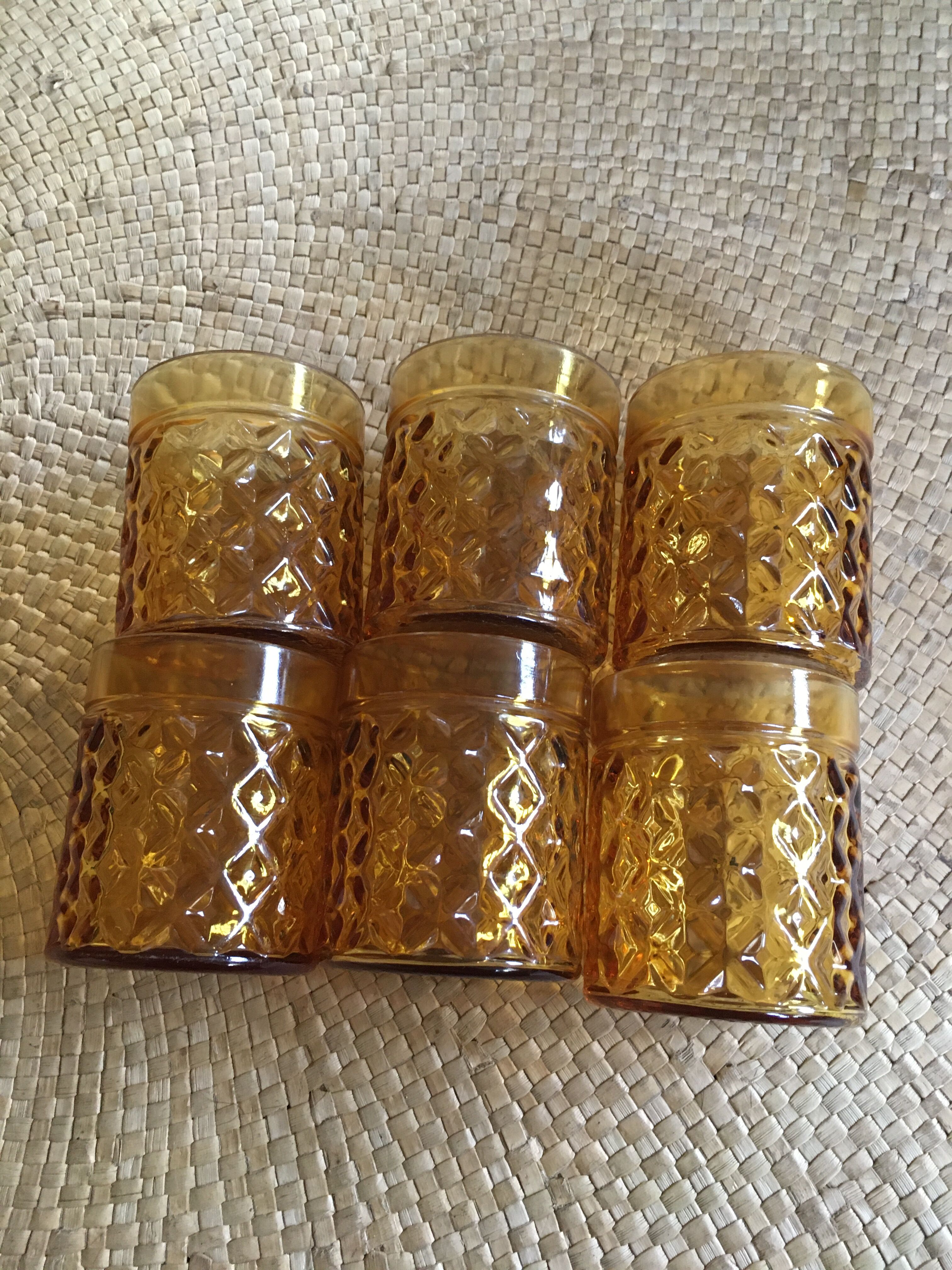 Lot of 6 vintage glasses