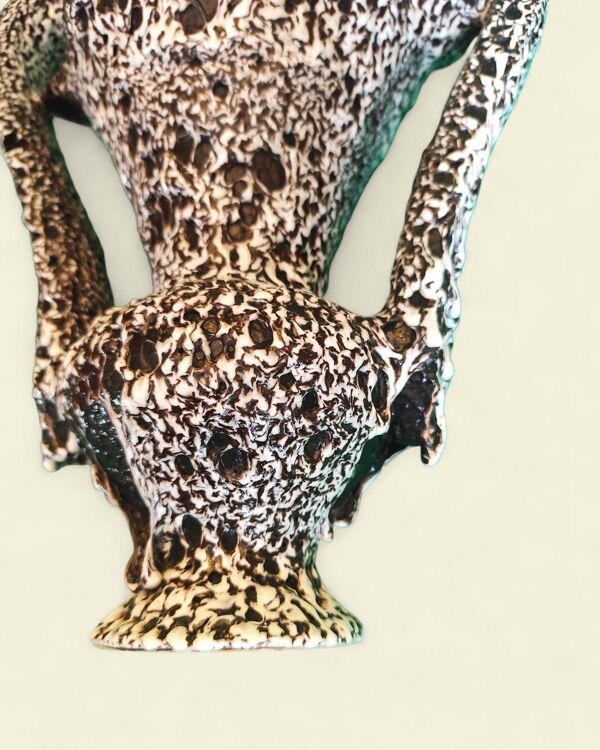 Vase ''Canthare'' fat lava, Marius Giuge, Vallauris, 1960