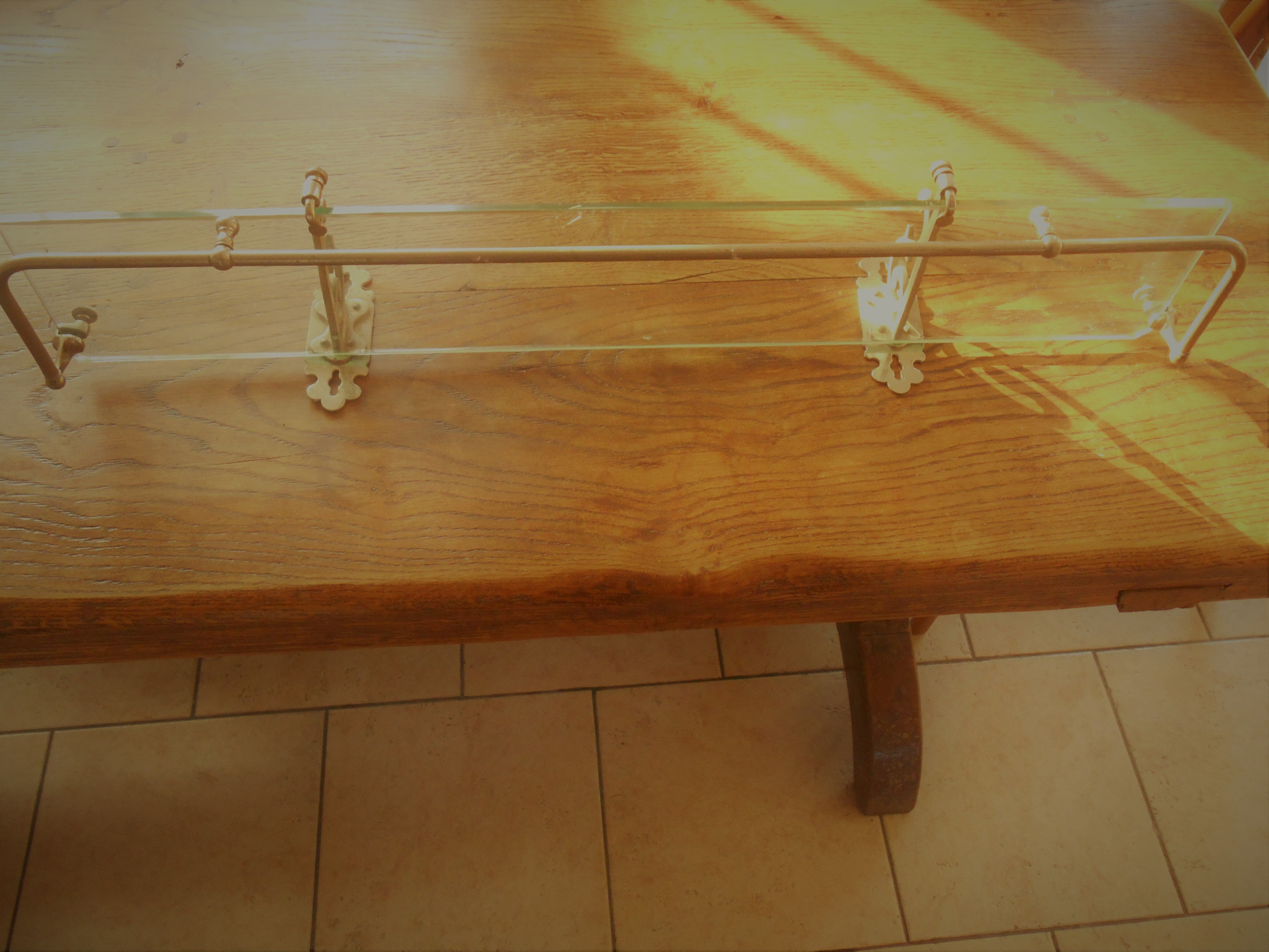Glass bathroom shelf