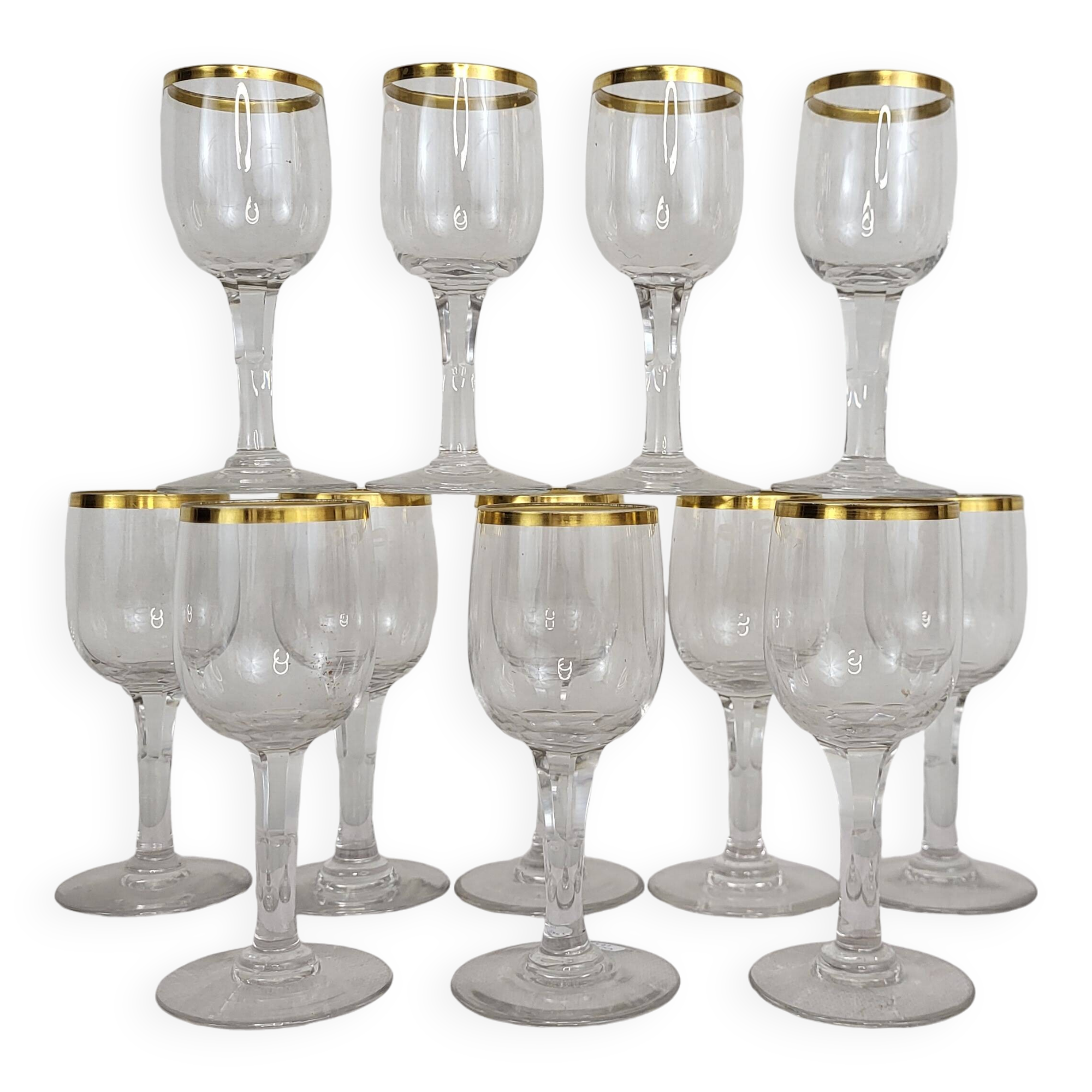 12 crystal liqueur/aperitif glasses