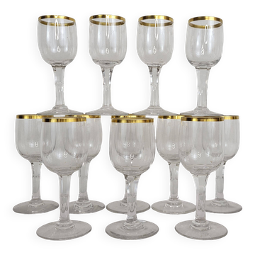 12 crystal liqueur/aperitif glasses