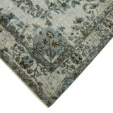 Handwoven unique oriental 1980s 160 cm x 265 cm blue rug