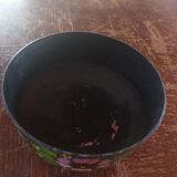 Black metal Bowl with floral design