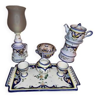 Handmade old Rouen set