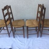 4 mulched country chairs