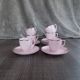 Powder pink cups and saucers