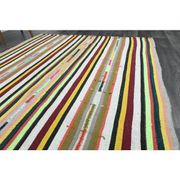 1970s Vintage Turkish Oushak Handmade Wool Cotton White Area Rug 178x289