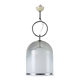 Suspension vintage en métal chromé et verre, Italie, années 1970