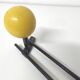 Coat rack coat hooks green red yellow wooden balls 50s