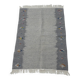 Ethnic Tribal Grey Berber Kilim Rug with Traditional Pattern