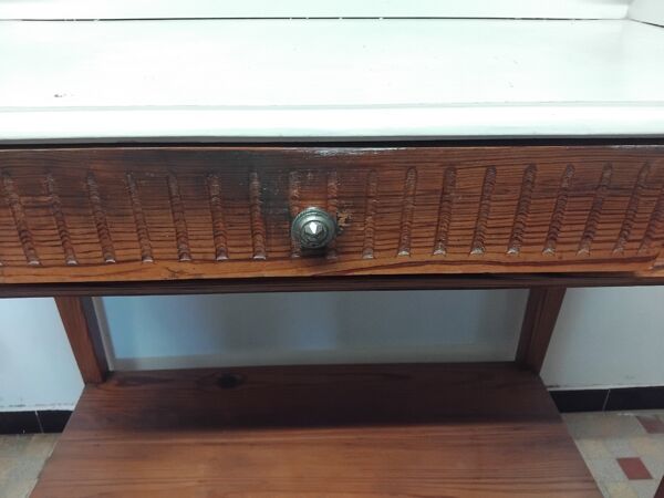 Ancienne coiffeuse En bois Vintage