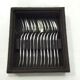12 art deco mocha spoons made of silver metal