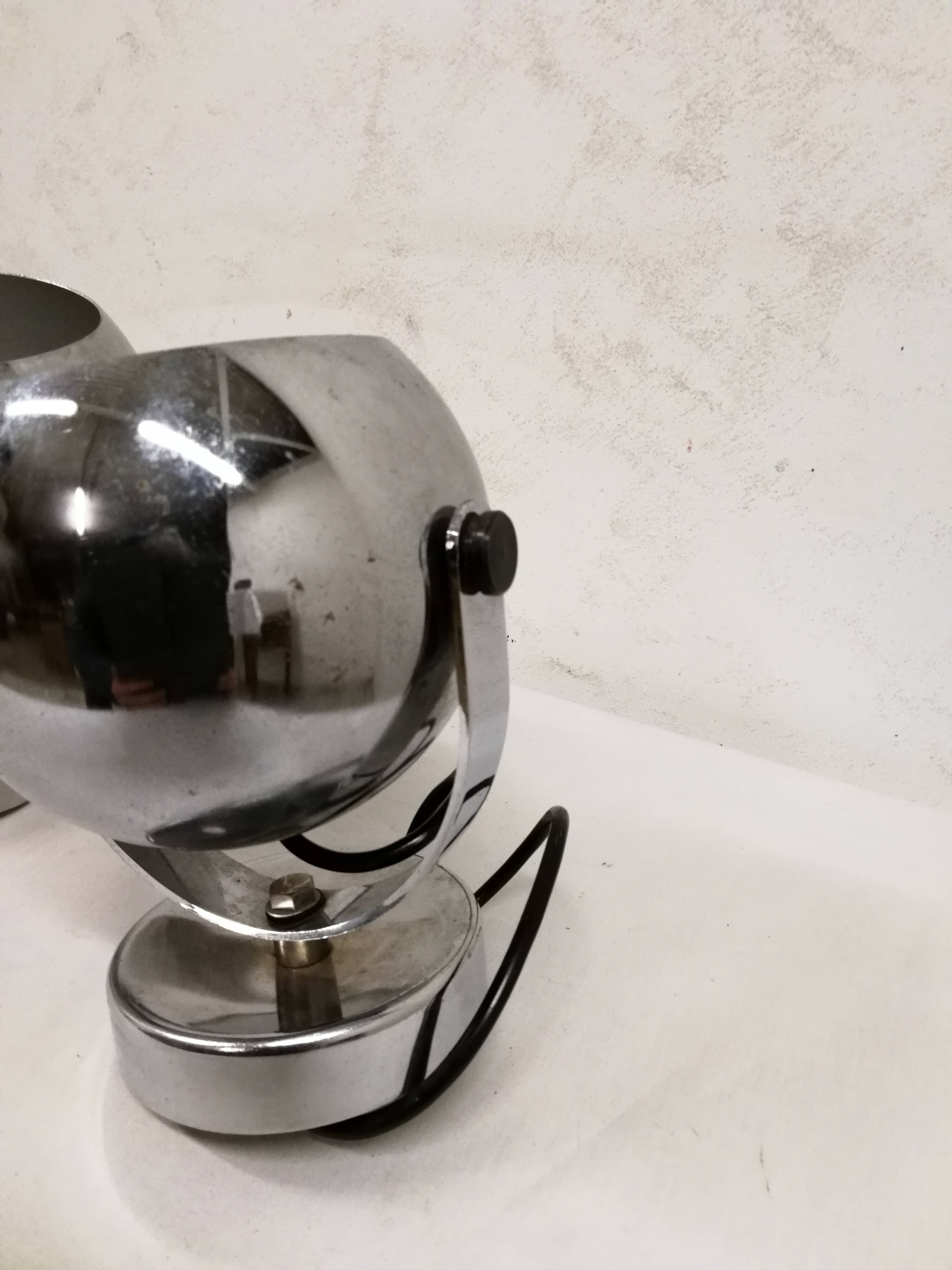 Pair of vintage chrome spotlights from the 70s