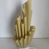 Lampe vintage 1970 Georgia Jacob modèle Corolle jaune flave - 51 cm