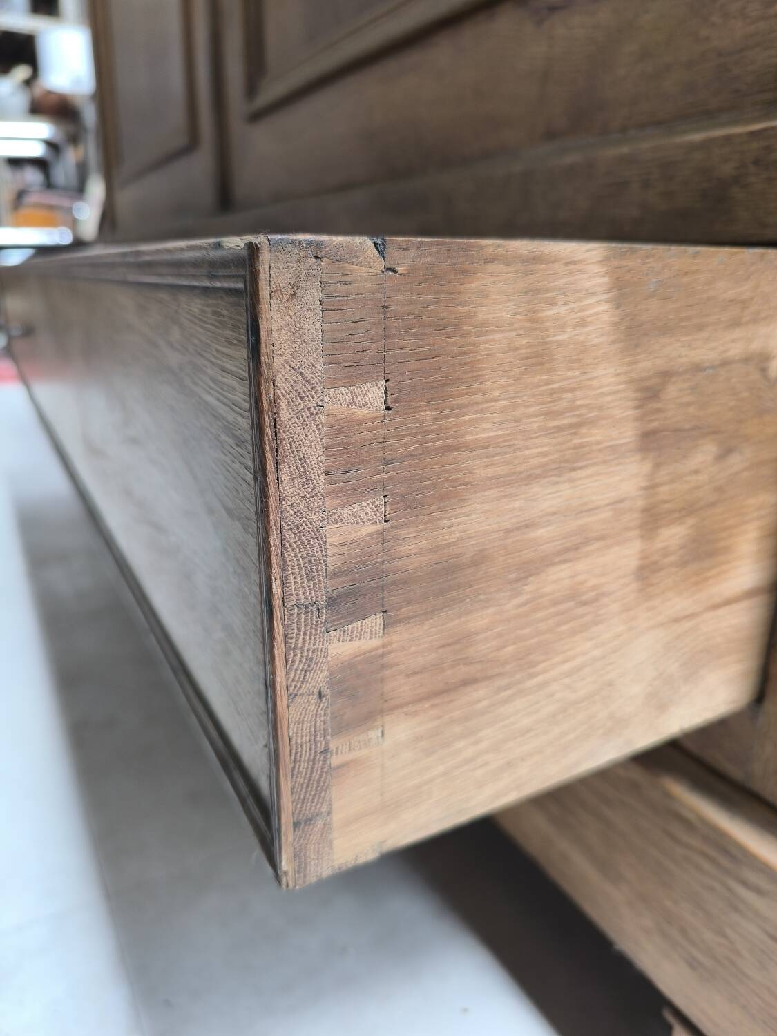 Louis Philippe linen cupboard in blond oak