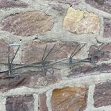 Wall mounted coat rack metal iron vintage mid-century coat hooks 1960s atelier