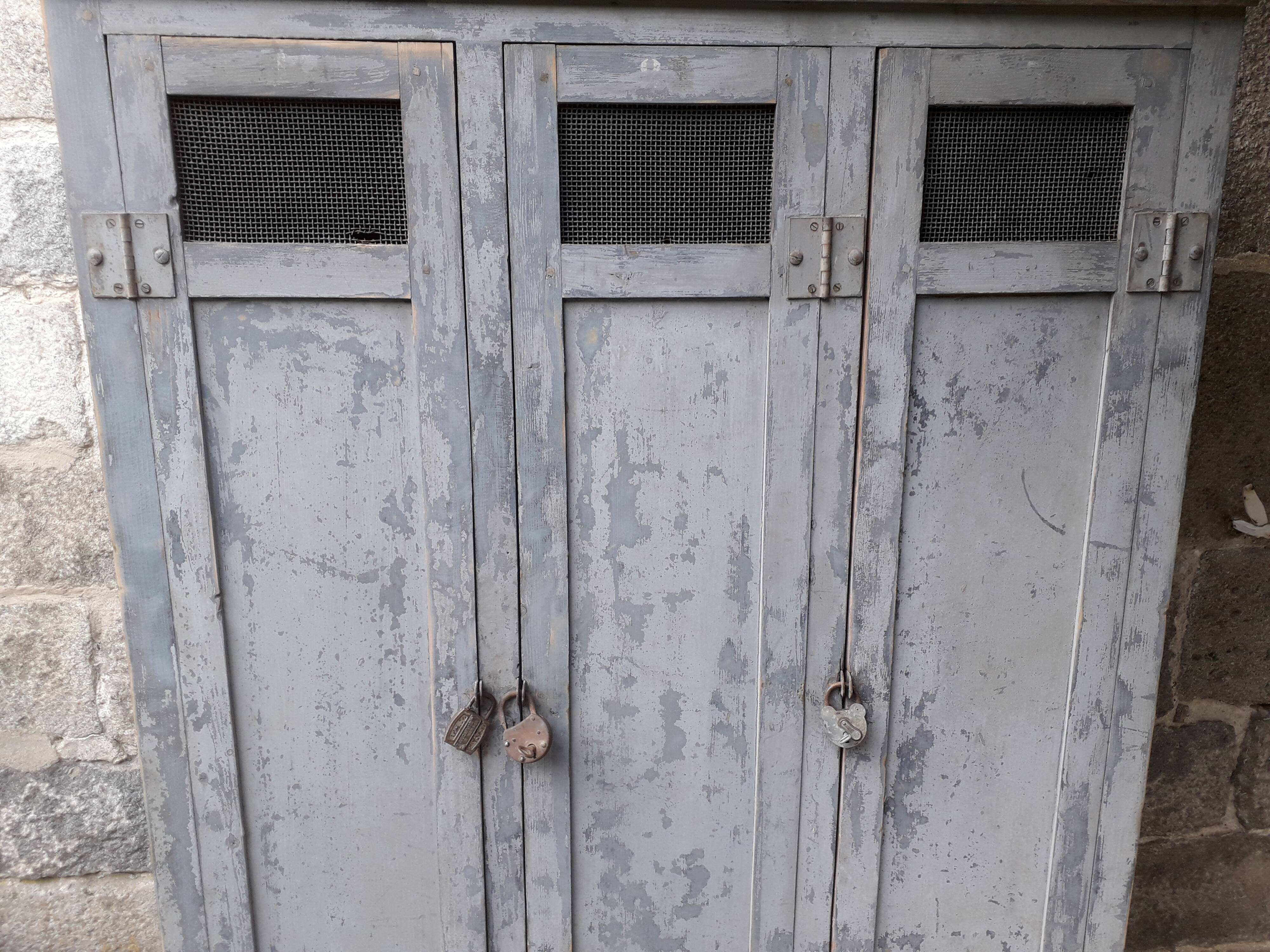 Patinated industrial wardrobe
