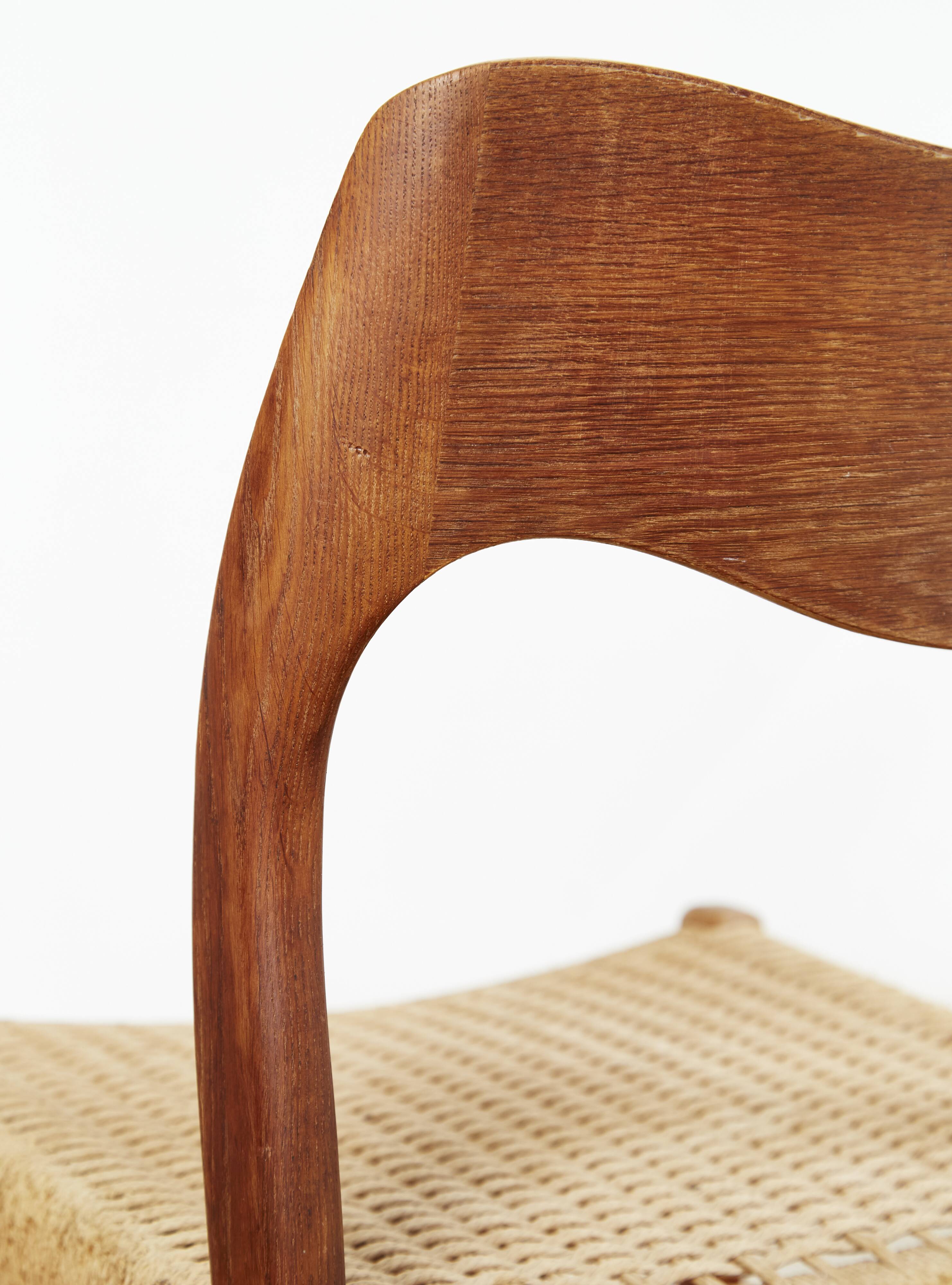 Niels O. Møller No. Dining Chairs No.71 for J. L Moller, Set of 3