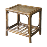 Rattan side table