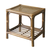 Rattan side table