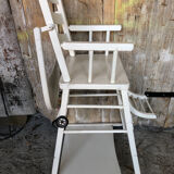 High chair bebe baumann vintage white wood