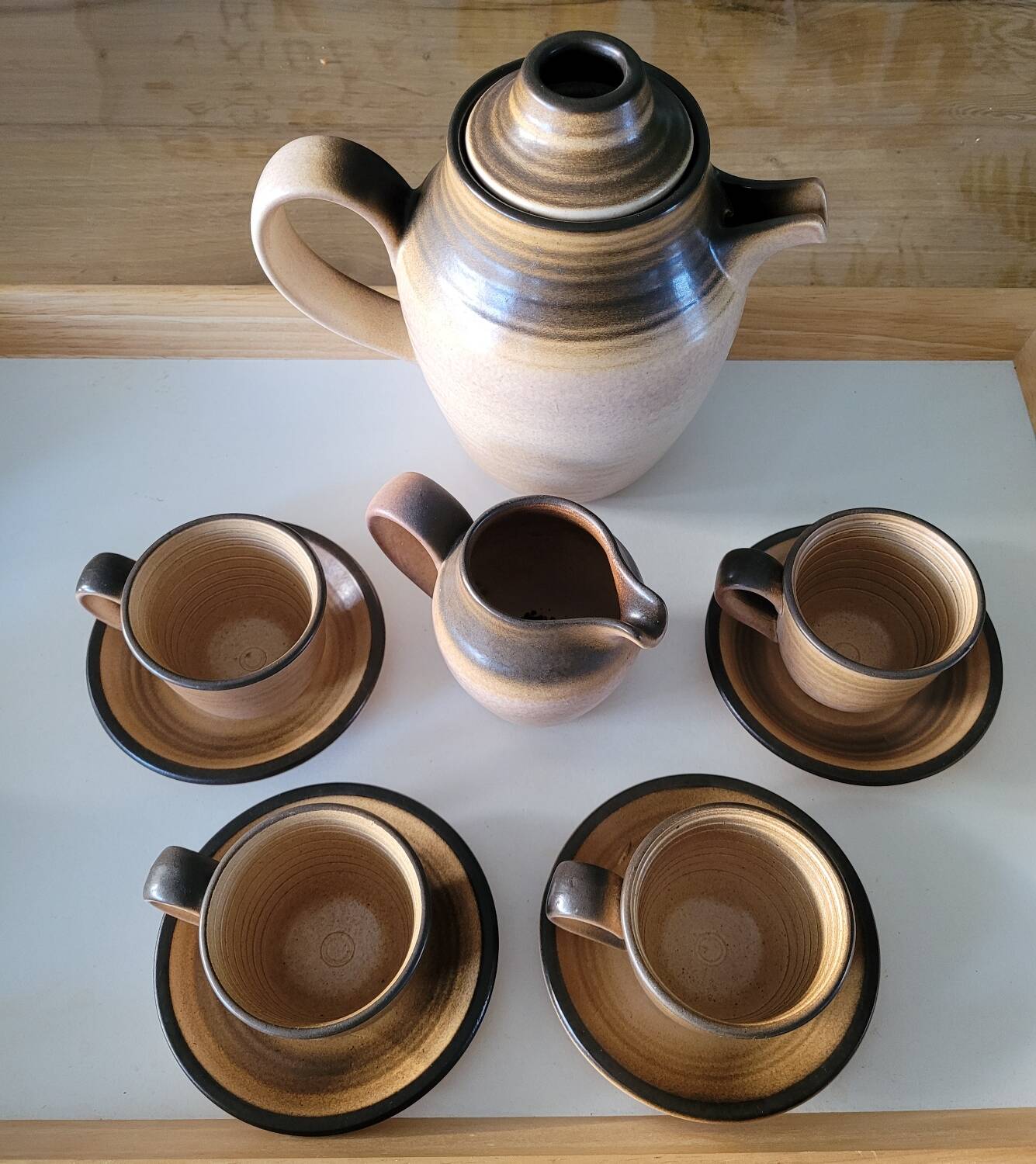 6-piece stoneware set "Salins France"