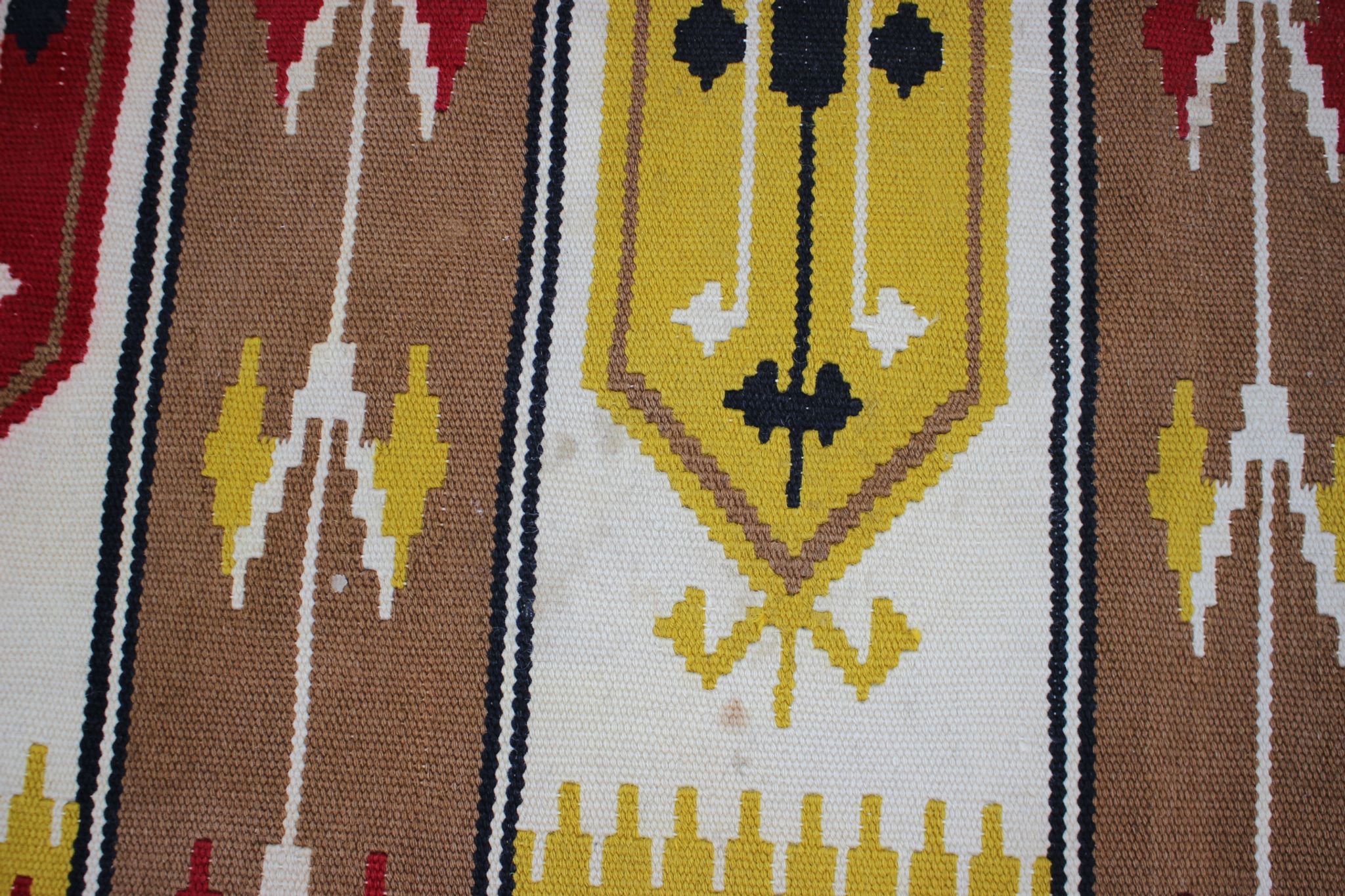 1960s Wool Kilim Carpet, Czechoslovakia
