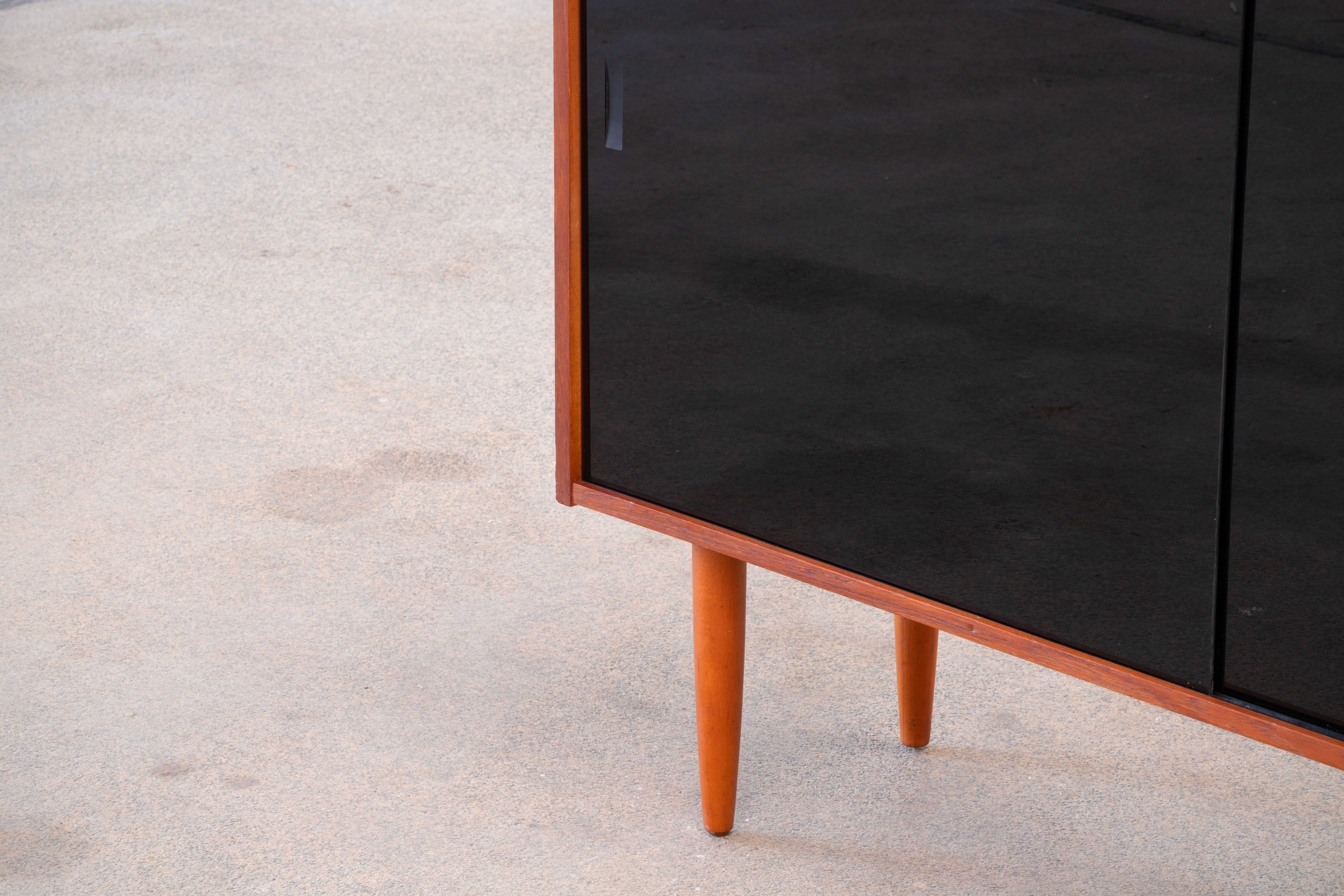 Vintage teak and glass sideboard 114cm