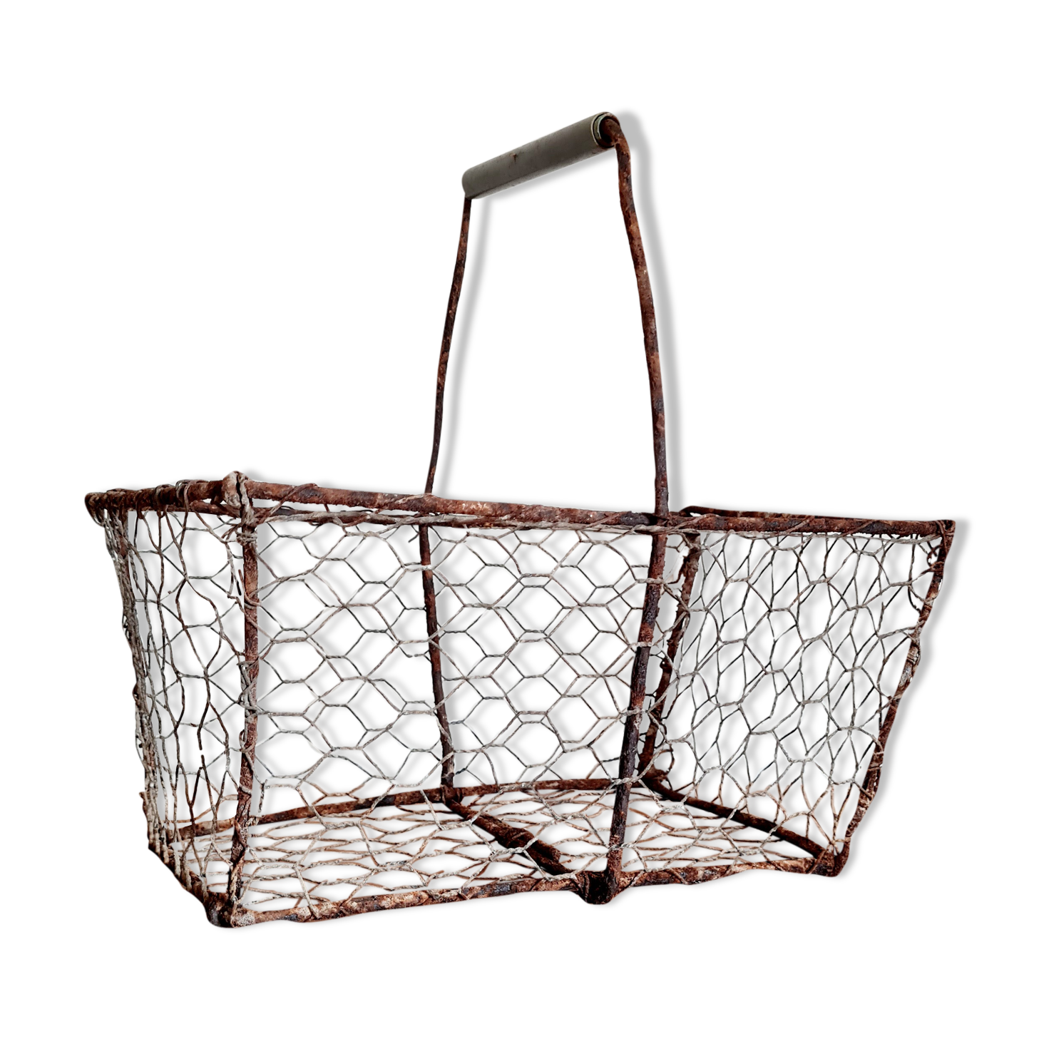 Old wired metal basket