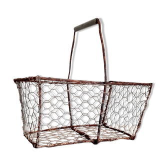 Old wired metal basket
